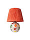 Opviq Table Lamp for Socket E27 with Orange Shade and Multicolor Base