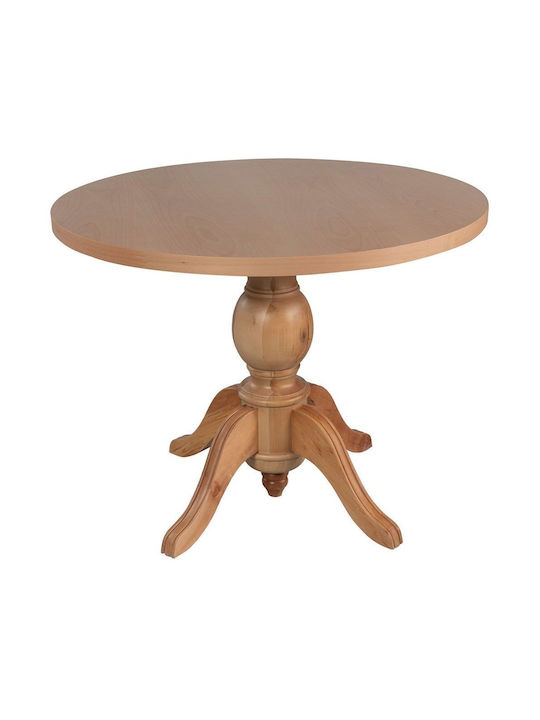 Roma Round Table Wooden Oak 100x100x75cm