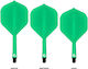 Shot Flight Deck One Piece Green Medium No.2 Feathers for Darts, Φτερά για Βελάκια Darts