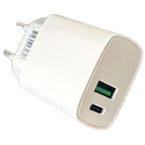 GRAB N GO Φορτιστής Χωρίς Καλώδιο με Θύρα USB-A και Θύρα USB-C 20W Power Delivery Λευκός (GNG370)
