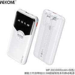 WK WP-59 Power Bank 10000mAh 22.5W с USB-A порт...
