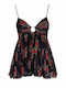 Damen Sommer Bluse mit Trägern Black