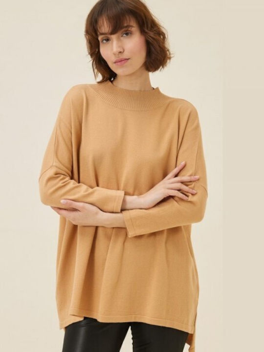 Namaste Women's Blouse Long Sleeve Camel