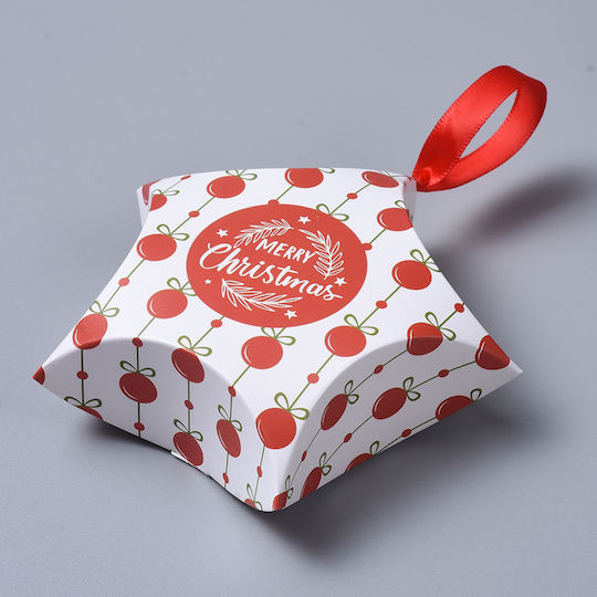 Paper Christmas Box for Gift White 12x4.05cm. 5pcs