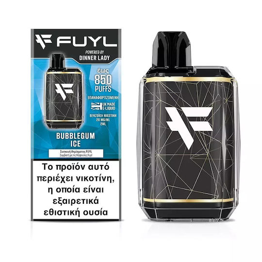 Dinner Lady Țigară Electronică de unică folosință 850 Inhalări Bubblegum Ice 2ml 20mg