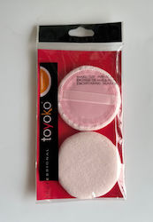 Toyoko Make-up Pinsel & Schwämme Set mit Pulver 2 Stück
