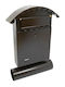 Damech Cutie Poștală pentru Exterior Inox în Culoarea Maro 24.5x7x36.5cm