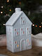 Christmas Ceramic White Candlestick