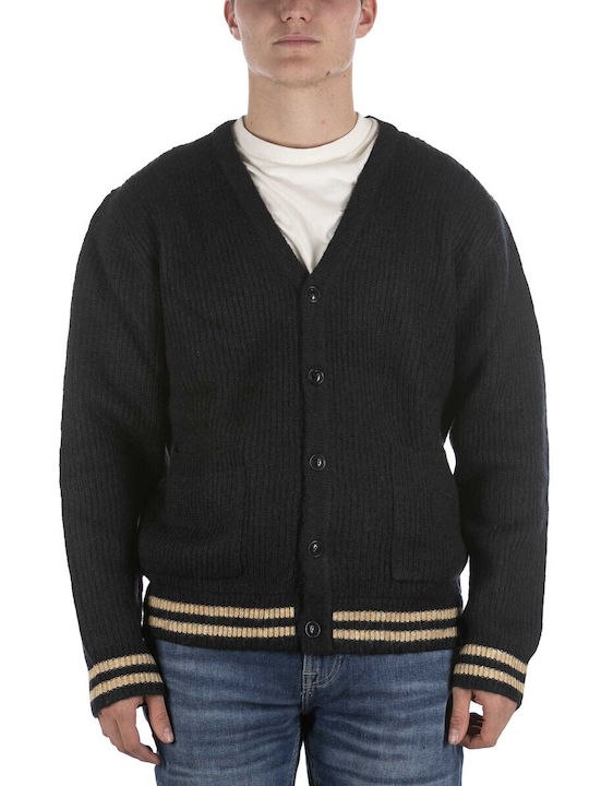 Go Luka Cardigan pentru Bărbați cu Nasturi Blue