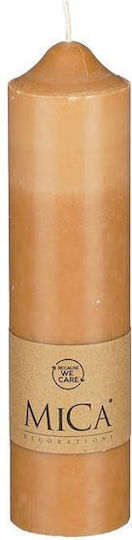Braune Stumpenkerze D5xH20cm