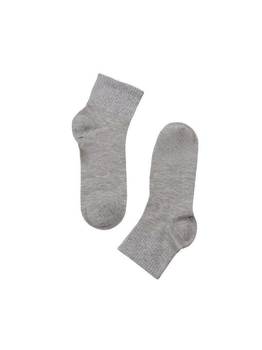 Grey Cotton Glitter Socks