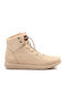 Leder Stiefeletten Damen Beige