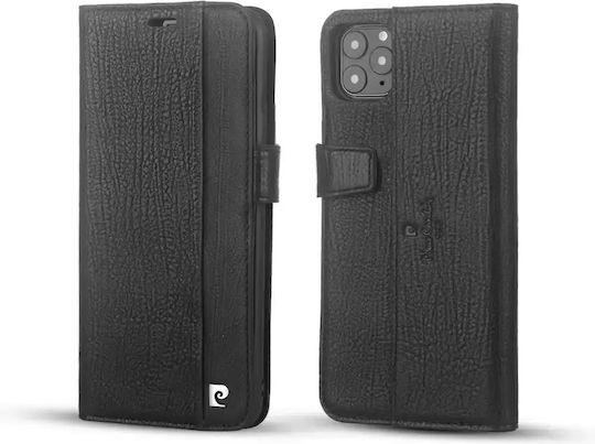 Pierre Cardin Buchen Sie Leder Schwarz (iPhone 12 Pro Max)