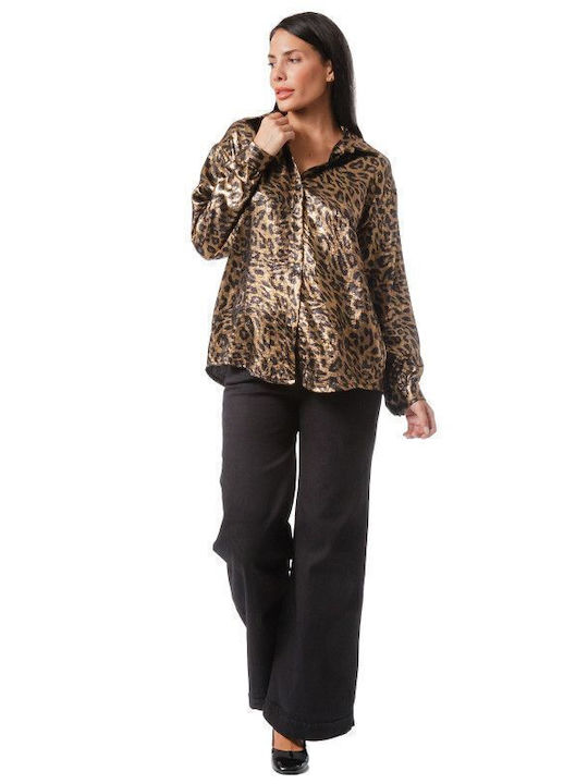 Gold Animal Print Shirt