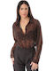 Brown Animal Print Shirt