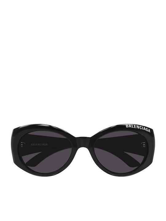 Balenciaga Damen Sonnenbrille mit Schwarz Kunststoff Gestell und Schwarz Linse