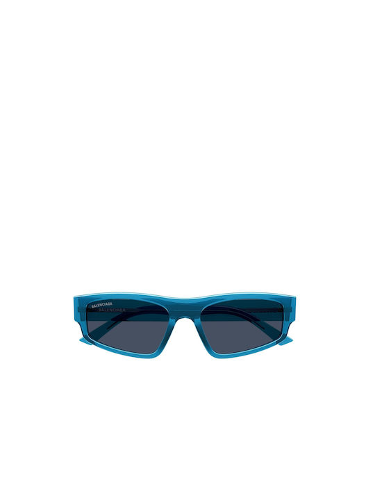 Balenciaga Unisex Sonnenbrille mit Blau Kunststoff Gestell und Transparent Linse