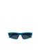 Balenciaga Unisex Sonnenbrille mit Blau Kunststoff Gestell und Transparent Linse