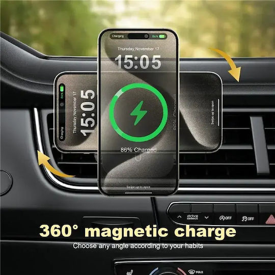 Wiwu Ch-323 Qi2 Car Mobile Mount with Magnet MagSafe Black
