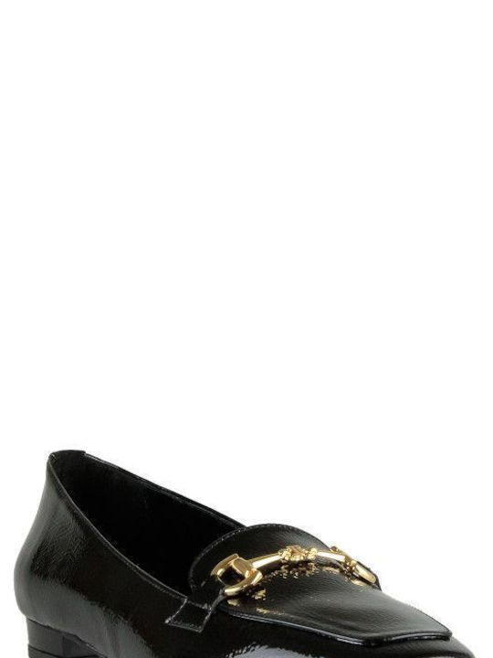 Black Patent Loafers Decorative