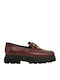 Leather Women's Moccasins in Burgundy Color