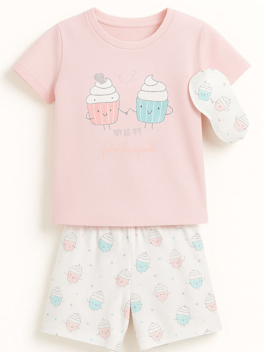Evita Kids' Pajamas Summer Pink Pink Ice Cream