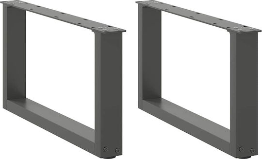 Vidaxl Couchtischbeine U-Form 2 Stk. Anthrazit 70x30-31 cm Anthrazit