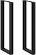 Vidaxl Coffee Table Legs U-Shape 2 Pcs Black 40...