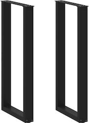 Vidaxl Couchtischbeine U-Form 2 Stk. Schwarz 50...