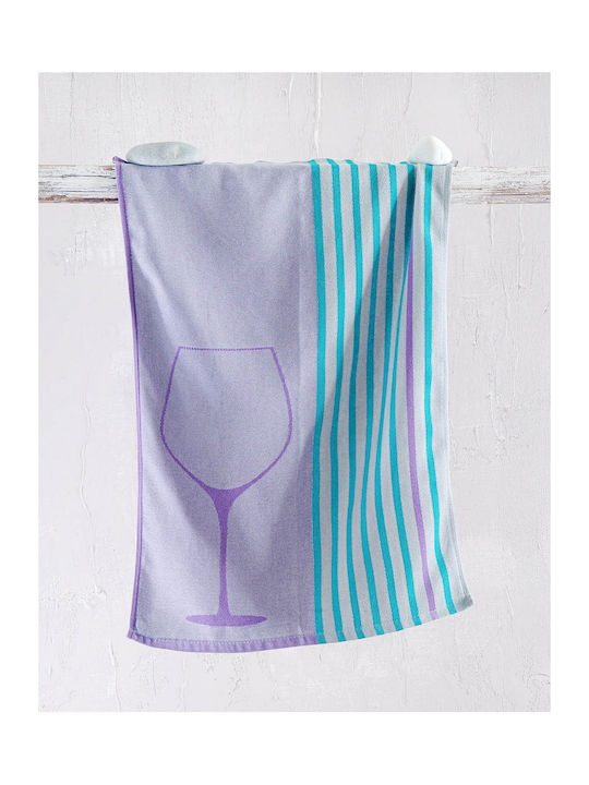 Rythmos Acan Towel from 100% Cotton in Blue Col...