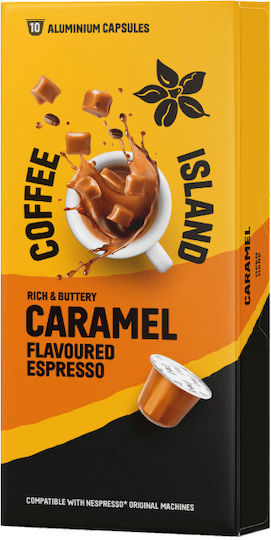 Aluminiumkapseln Espresso Karamell 10 Stk. Coffee Island