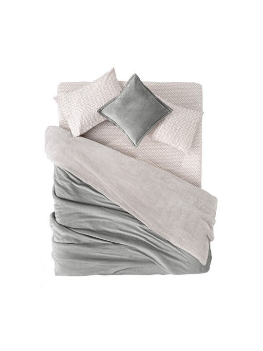 Σετ Κουβέρτα Μονή Fleece Velvet Vison 160x220 G...