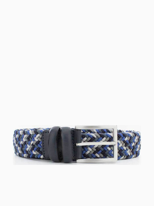 Bashaikov Δερματινη Πλεκτη Ζωνη Bb-3750-vvo 06-blue Grey Pink