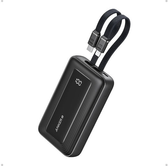 Anker Zolo Power Bank 10000mAh 30W με Θύρα USB-A και Θύρα USB-C Μαύρο