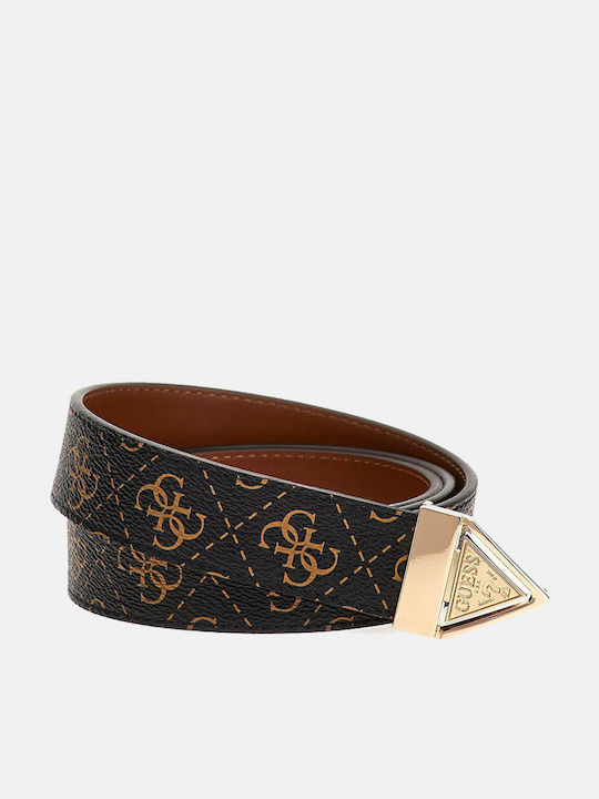Guess Eco Erica Reversible & Adjustable Women's Belt Bw9142p4330-bnl Brown