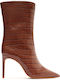 Leder Stiefeletten Damen Tabac Braun