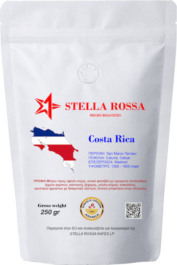 Stella Rossa Micro Roasters Espresso Coffee Single Origin Costa Rica Pastora Estate Tarrazu 250 Gr Coffee Beans