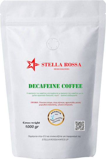 Stella Rossa Micro Roasters Espresso Decaf Coffee 100% Arabica 1000 Gr Coffee Beans