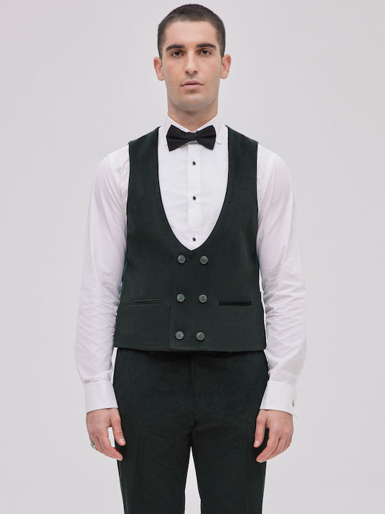 Aristoteli Bitsiani Men's Vest Slim Fit Green