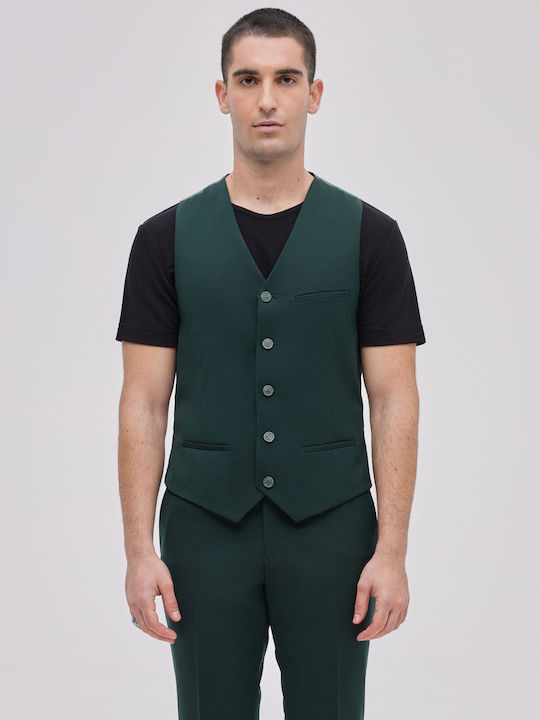 Aristoteli Bitsiani Men's Vest Slim Fit Green