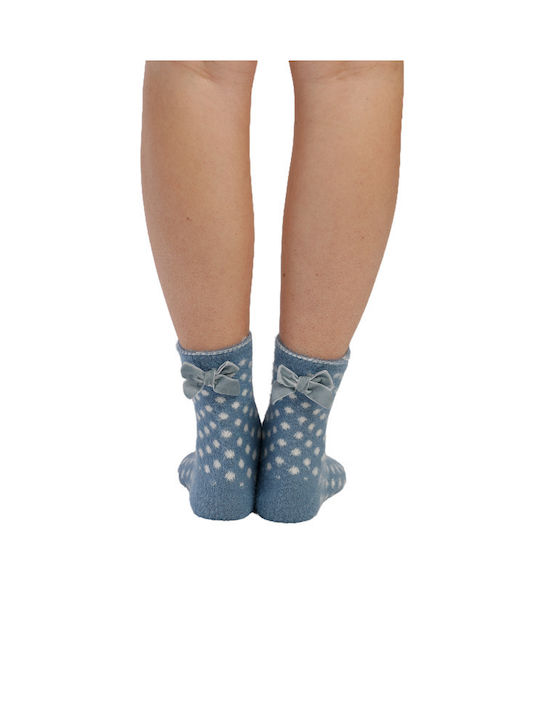 Noidinotte Women's Socks White and light blue