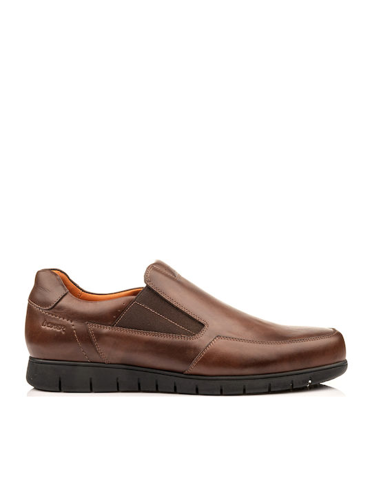 Boxer Leder Herren Freizeitschuhe Braun