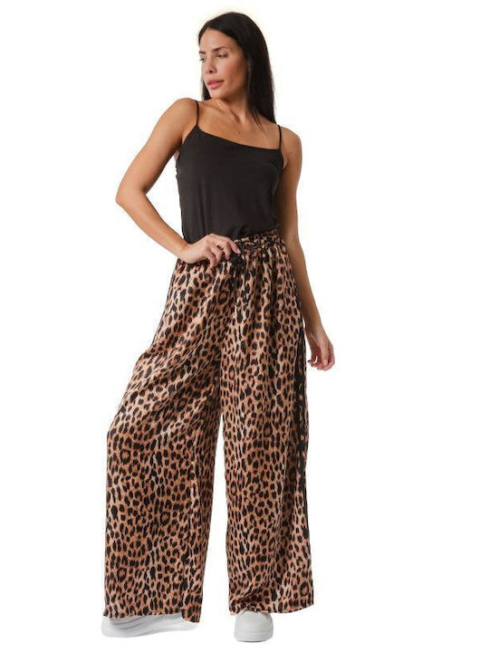 Φαρδιά Παντελόνα Ρίγες Animal Print