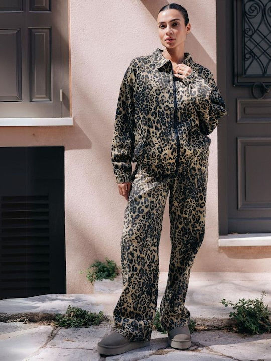 Τζιν Σετ Παντελόνι Jacket Animal Print