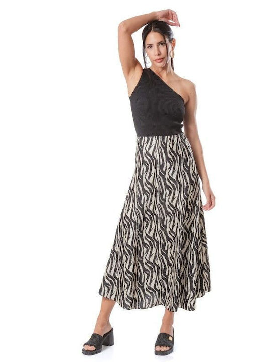 Midi Φούστα Λεοπάρ Animal Print