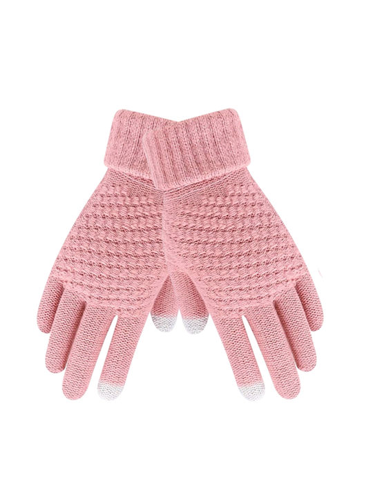 Women's Knitted Touch Gloves Pink