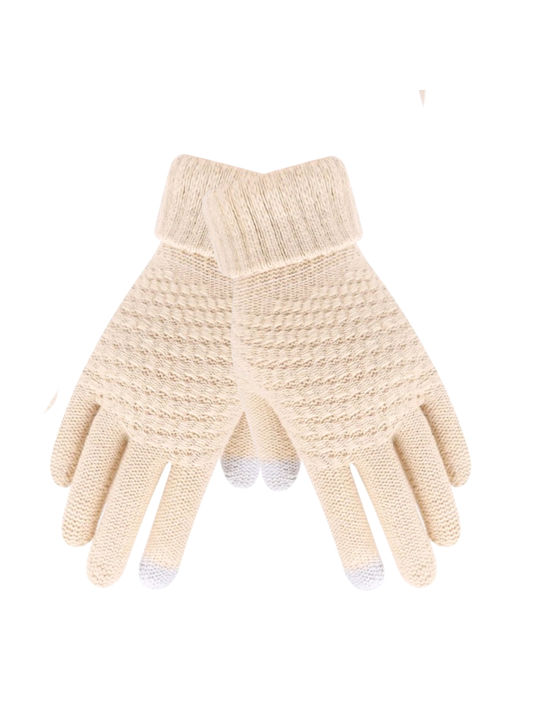 Women's Knitted Touch Gloves Beige