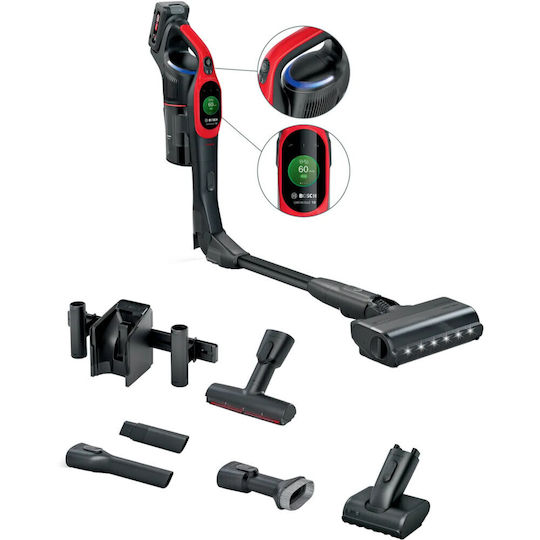 Bosch Unlimited 10 ProAnimal Прахосмукачка 2 в 1 Stick & Ръчна Червена