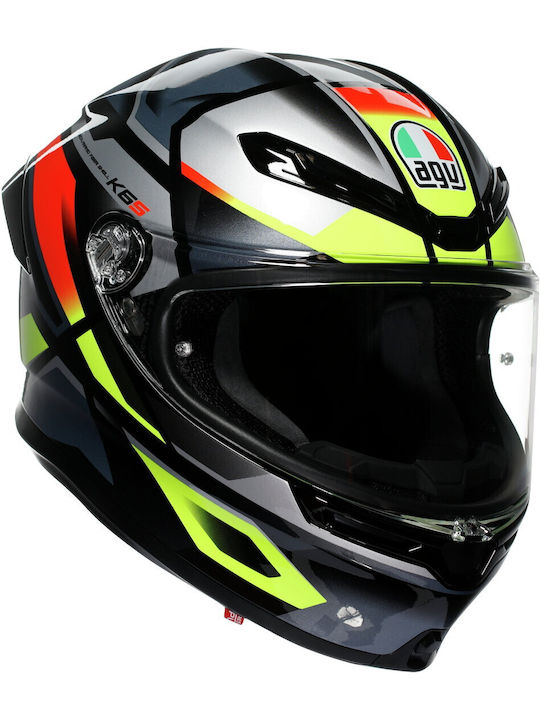 AGV K6 S Erazer black/red/fluo yellow Κράνος Μη...