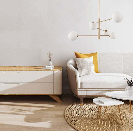 Light Prestige Pendant Light Gold with Socket G9 60x60x60cm